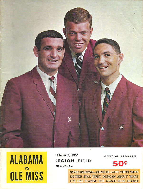 College Football Program: Alabama Crimson Tide vs. Ole Miss Rebels (October 7, 1967)