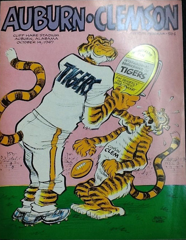 College Football Program: Auburn Tigers vs. Clemson Tigers (October 14, 1967)