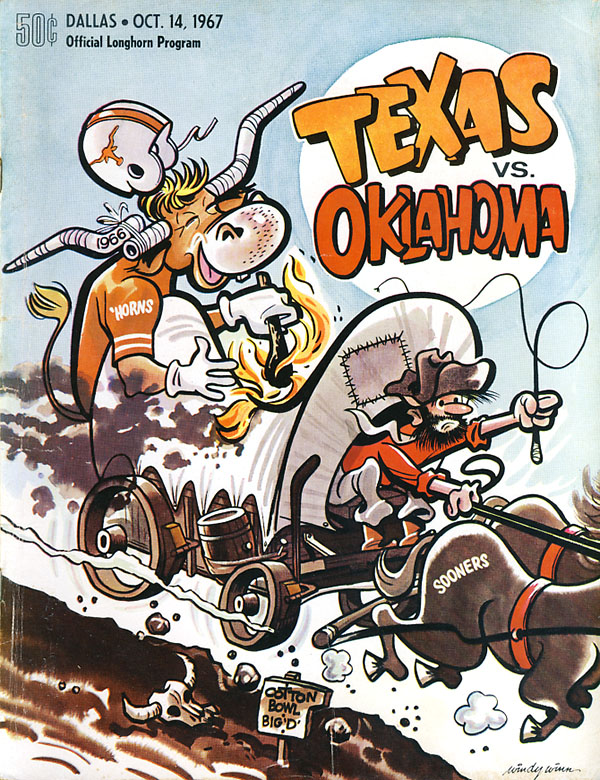 College Football Program: Texas Longhorns vs. Oklahoma Sooners (October 14, 1967)