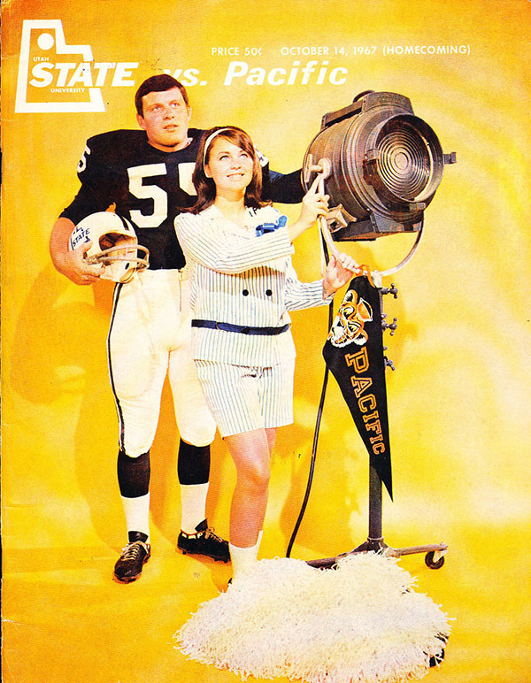 College Football Program: Utah State Aggies vs. Pacific Tigers (October 14, 1967)