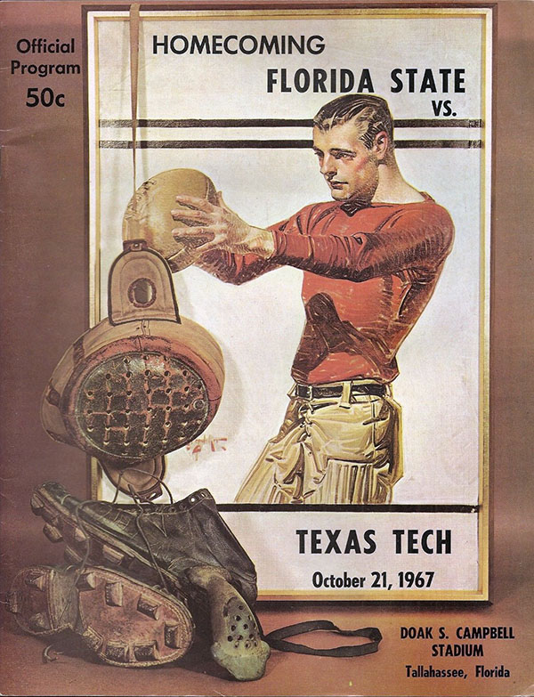 College Football Program: Florida State Seminoles vs. Texas Tech Red Raiders (October 21, 1967)