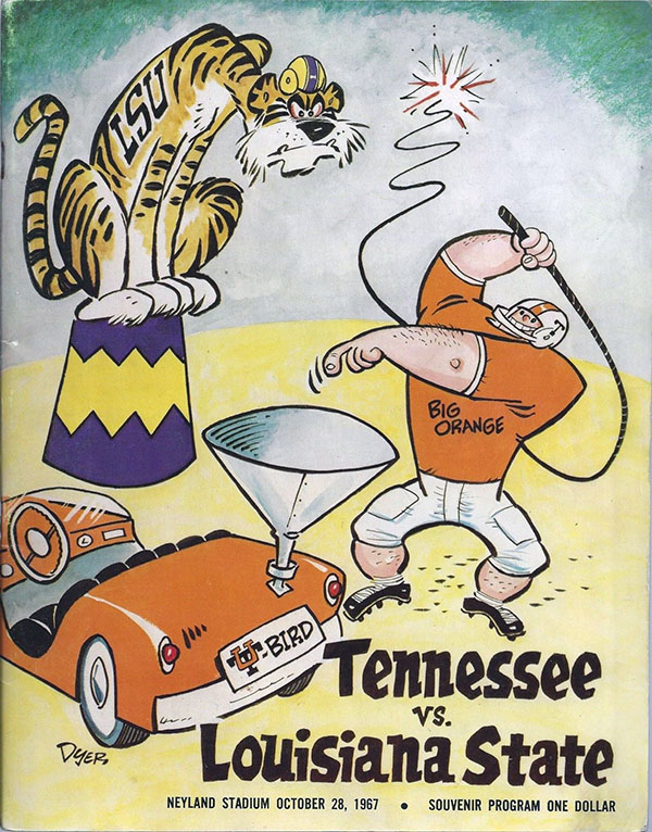 College Football Program: Tennessee Volunteers vs. LSU Tigers (October 28, 1967)