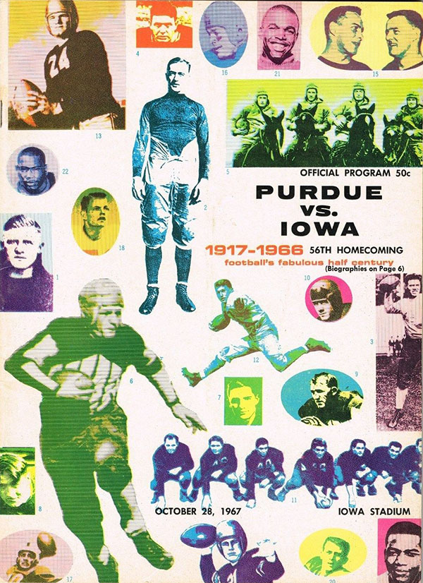 College Football Program: Iowa Hawkeyes vs. Purdue Boilermakers (October 28, 1967)