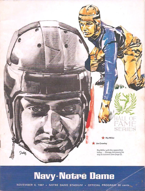 College Football Program: Notre Dame Fighting Irish vs. Navy Midshipmen (November 4, 1967)