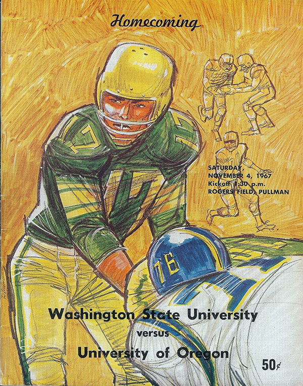 College Football Program: Washington State Cougars vs. Oregon Ducks (November 4, 1967)