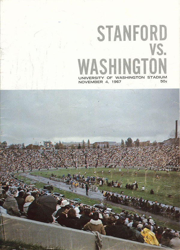 College Football Program: Washington Huskies vs. Stanford Indians (November 4, 1967)