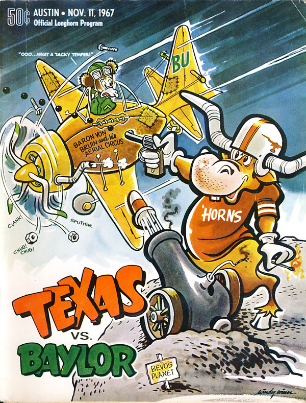 College Football Program: Texas Longhorns vs. Baylor Bears (November 11, 1967)