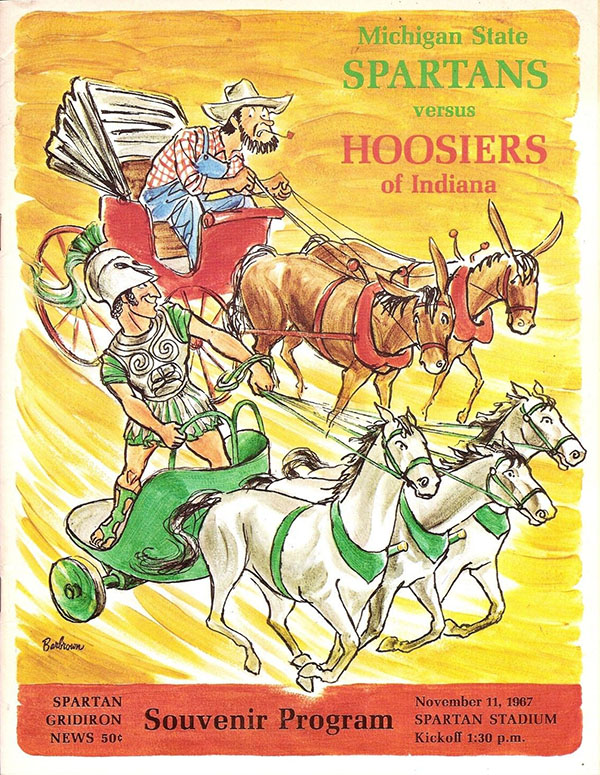 College Football Program: Michigan State Spartans vs. Indiana Hoosiers (November 11, 1967)