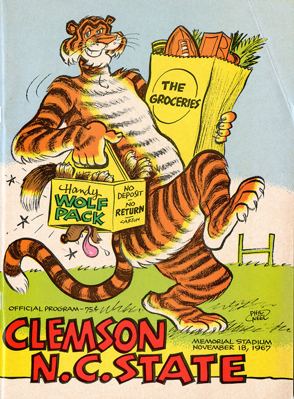 College Football Program: Clemson Tigers vs. NC State Wolfpack (November 18, 1967)