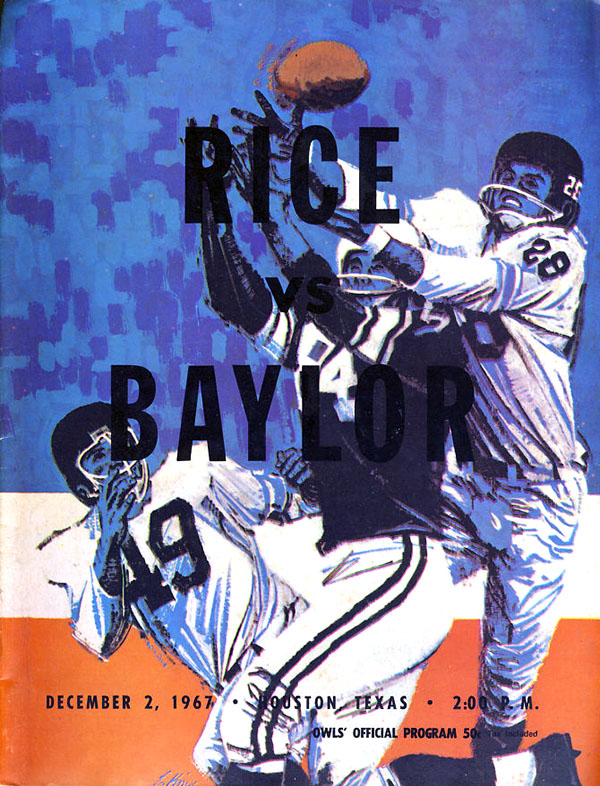 College Football Program: Rice Owls vs. Baylor Bears (December 2, 1967)