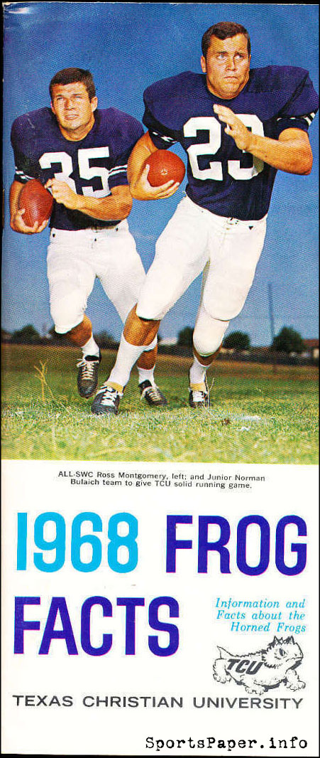 College Football Media Guide: TCU Horned Frogs (1968)