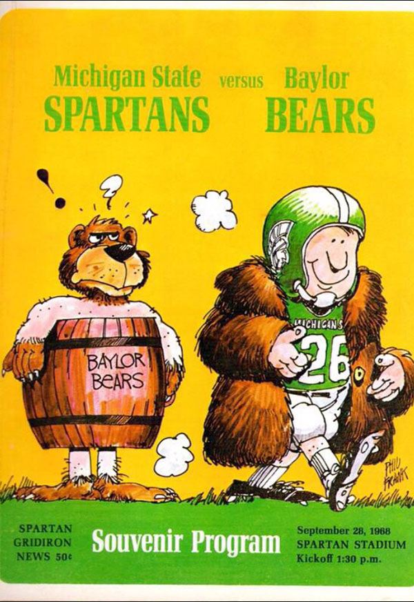 College Football Program: Michigan State Spartans vs. Baylor Bears (September 28, 1968)