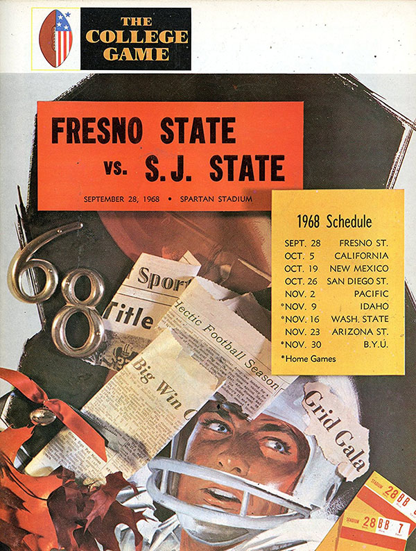 College Football Program: San Jose State Spartans vs. Fresno State Bulldogs (September 28, 1968)