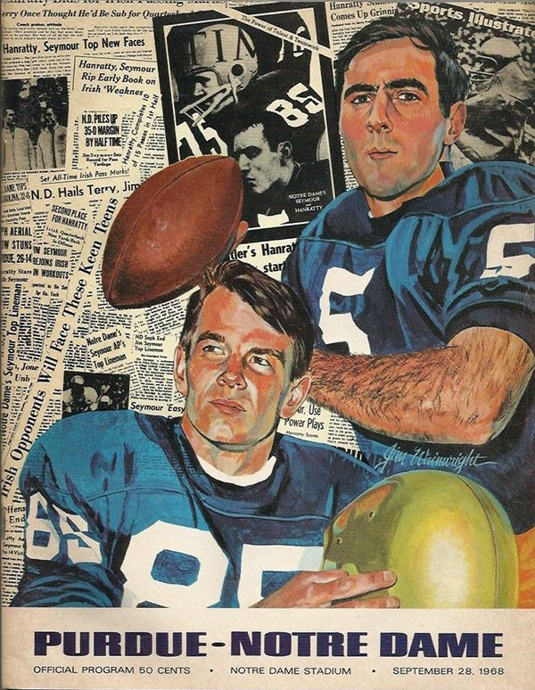 College Football Program: Notre Dame Fighting Irish vs. Purdue Boilermakers (September 28, 1968)