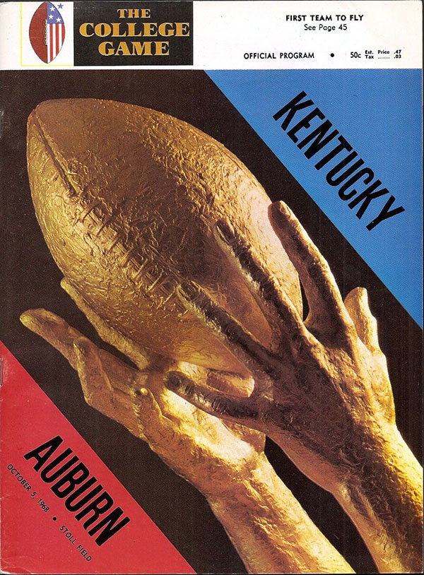 College Football Program: Kentucky Wildcats vs. Auburn Tigers (October 5, 1968)