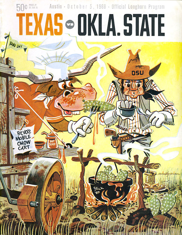 College Football Program: Texas Longhorns vs. Oklahoma State Cowboys (October 5, 1968)