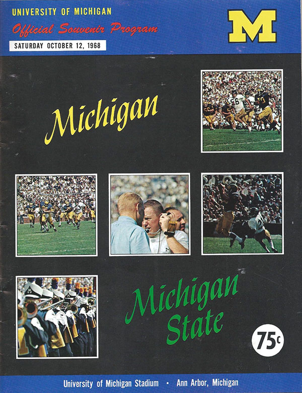 College Football Program: Michigan Wolverines vs. Michigan State Spartans (October 12, 1968)