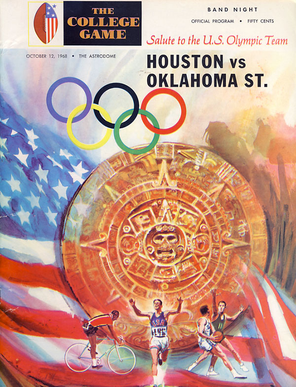 College Football Program: Houston Cougars vs. Oklahoma State Cowboys (October 12, 1968)