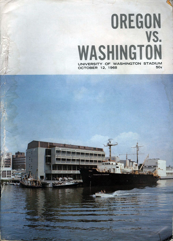 College Football Program: Washington Huskies vs. Oregon Ducks (October 12, 1968)