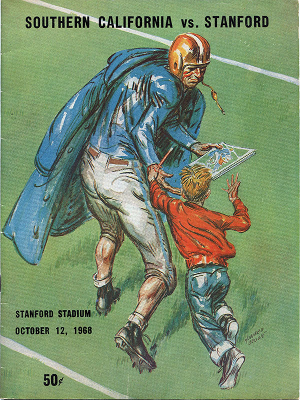 College Football Program: Stanford Indians vs. USC Trojans (October 12, 1968)