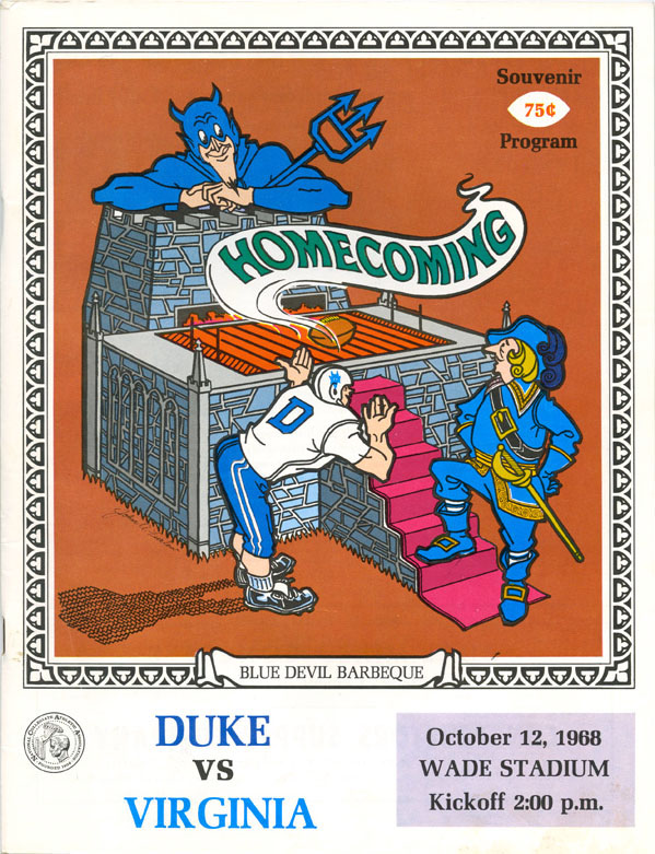 College Football Program: Duke Blue Devils vs. Virginia Cavaliers (September 30, 1968)