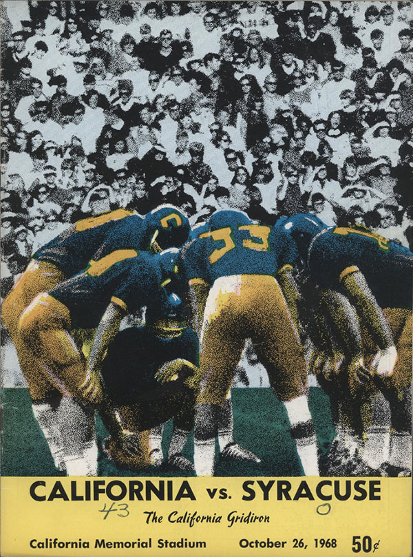 College Football Program: California Golden Bears vs. Syracuse Orangemen (October 26, 1968)