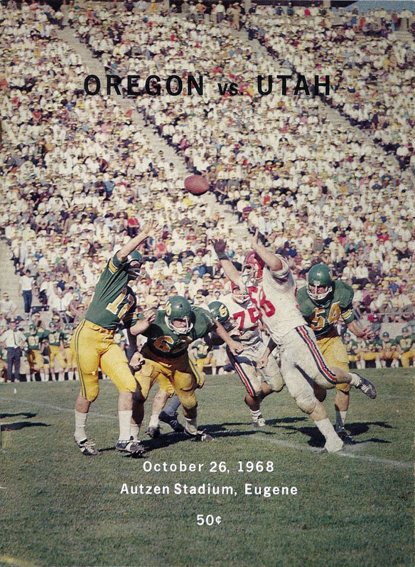 College Football Program: Oregon Ducks vs. Utah Utes (October 26, 1968