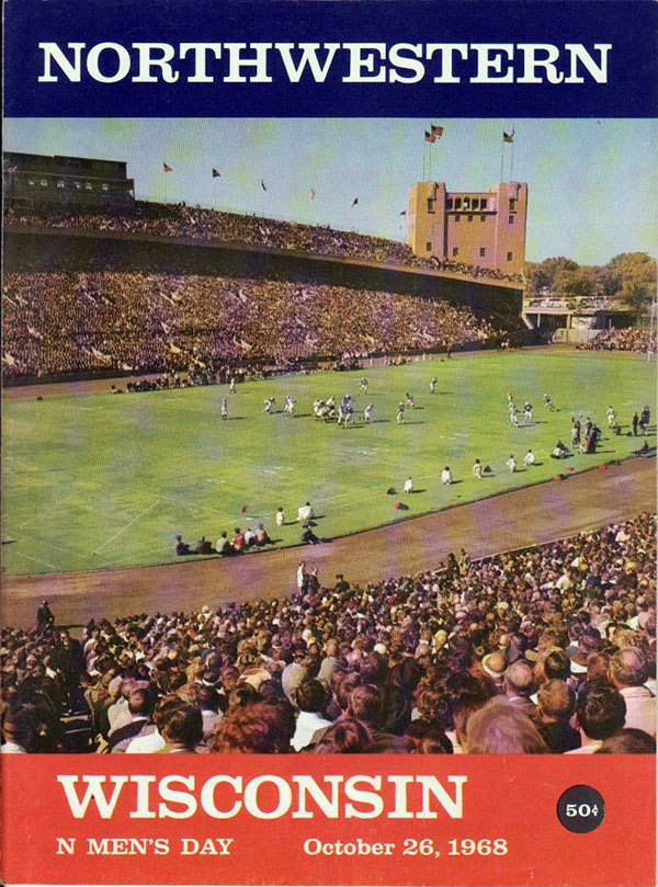 College Football Program: Northwestern Wildcats vs. Wisconsin Badgers (October 26, 1968)