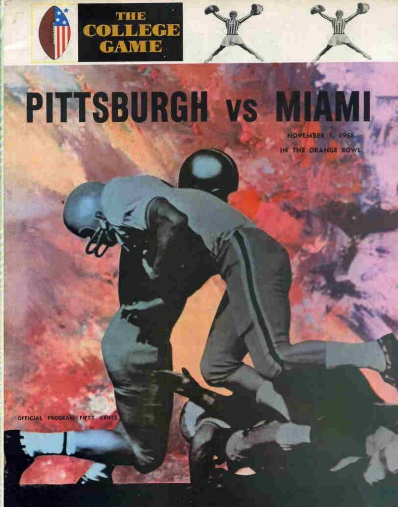 College Football Program: Miami Hurricanes vs. Pittsburgh Panthers (November 1, 1968)