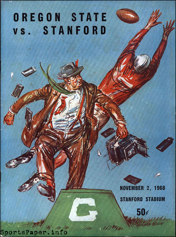 College Football Program: Stanford Indians vs. Oregon State Beavers (November 2, 1968)