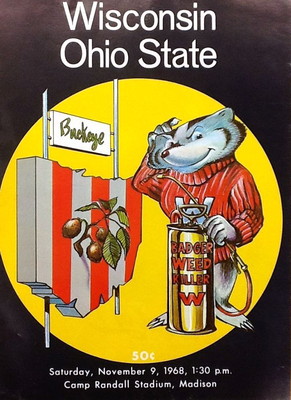 College Football Program: Wisconsin Badgers vs. Ohio State Buckeyes (November 9, 1968)