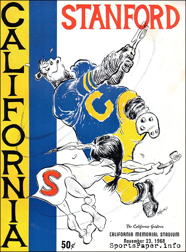 College Football Program: California Golden Bears vs. Stanford Indians (November 23, 1968)