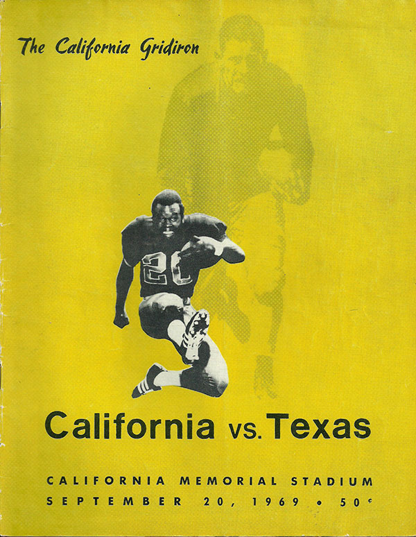 College Football Program: California Golden Bears vs. Texas Longhorns (September 20, 1969)