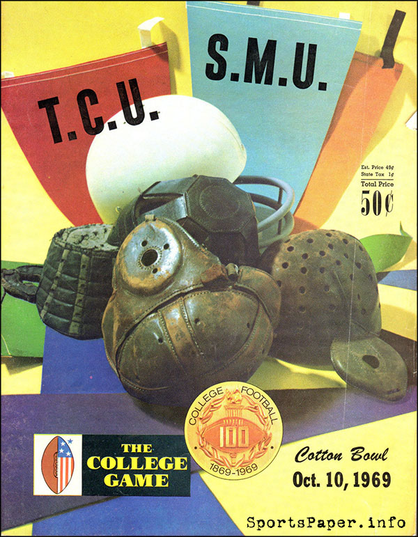 College Football Program: SMU Mustangs vs. TCU Horned Frogs (October 10, 1969)