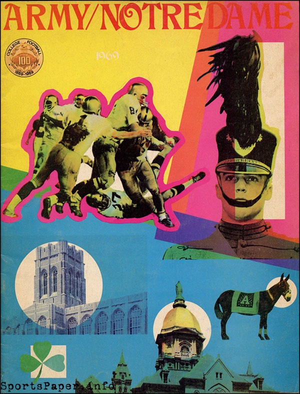 College Football Program: Army Cadets vs. Notre Dame Fighting Irish (October 11, 1969)