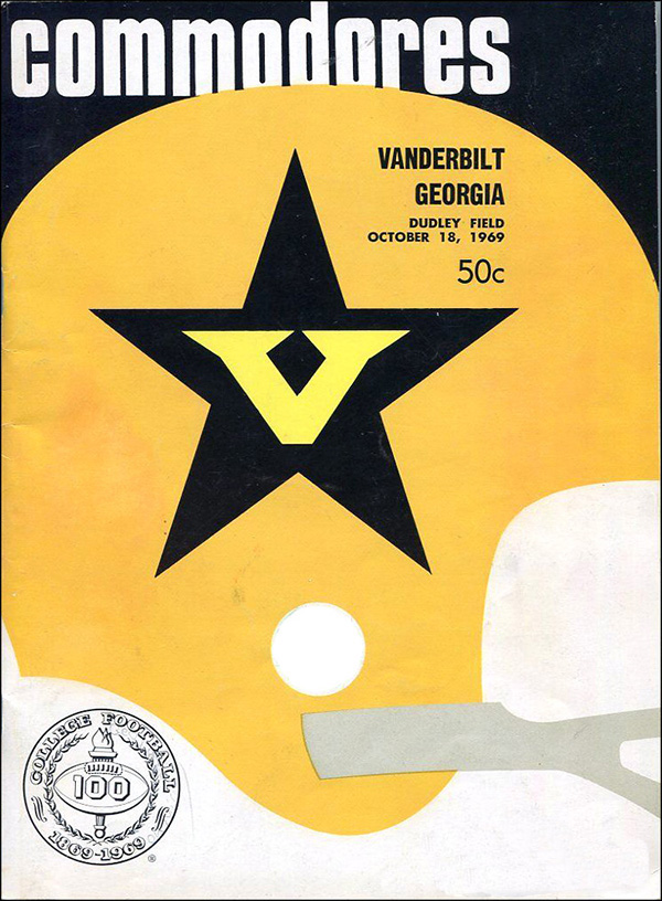 College Football Program: Vanderbilt Commodores vs. Georgia Bulldogs (October 18, 1969)