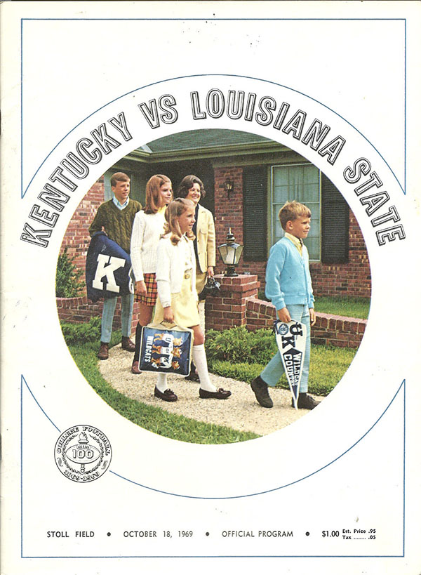 College Football Program: Kentucky Wildcats vs. LSU Tigers (October 18, 1969)