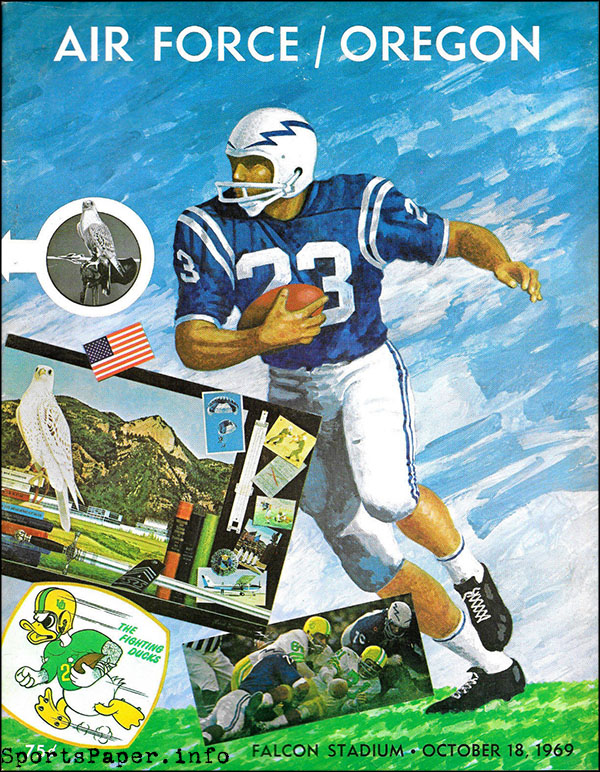 College Football Program: Air Force Falcons vs. Oregon Ducks (October 18, 1969)