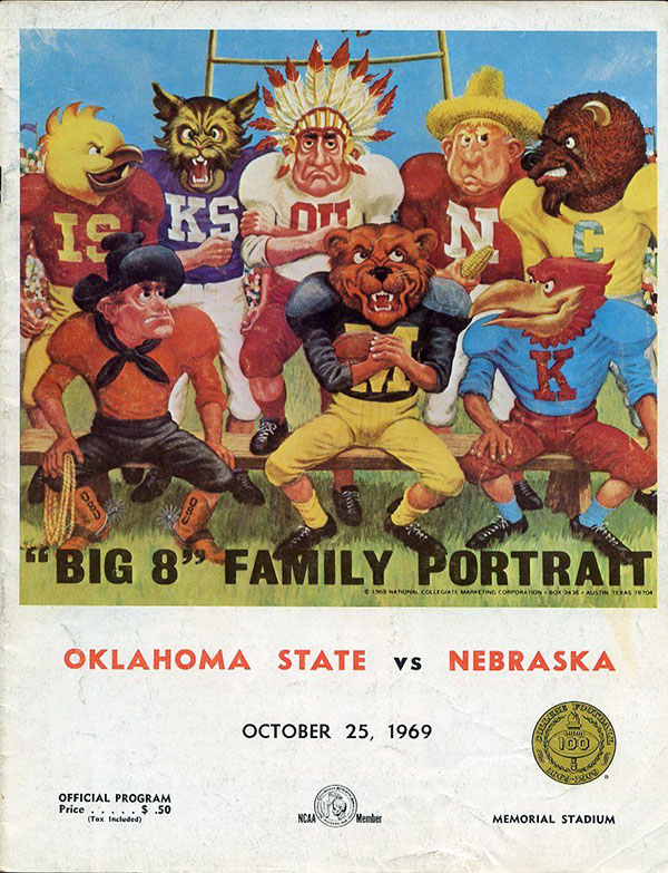 College Football Program: Nebraska Cornhuskers vs. Oklahoma State Cowboys (October 25, 1969)