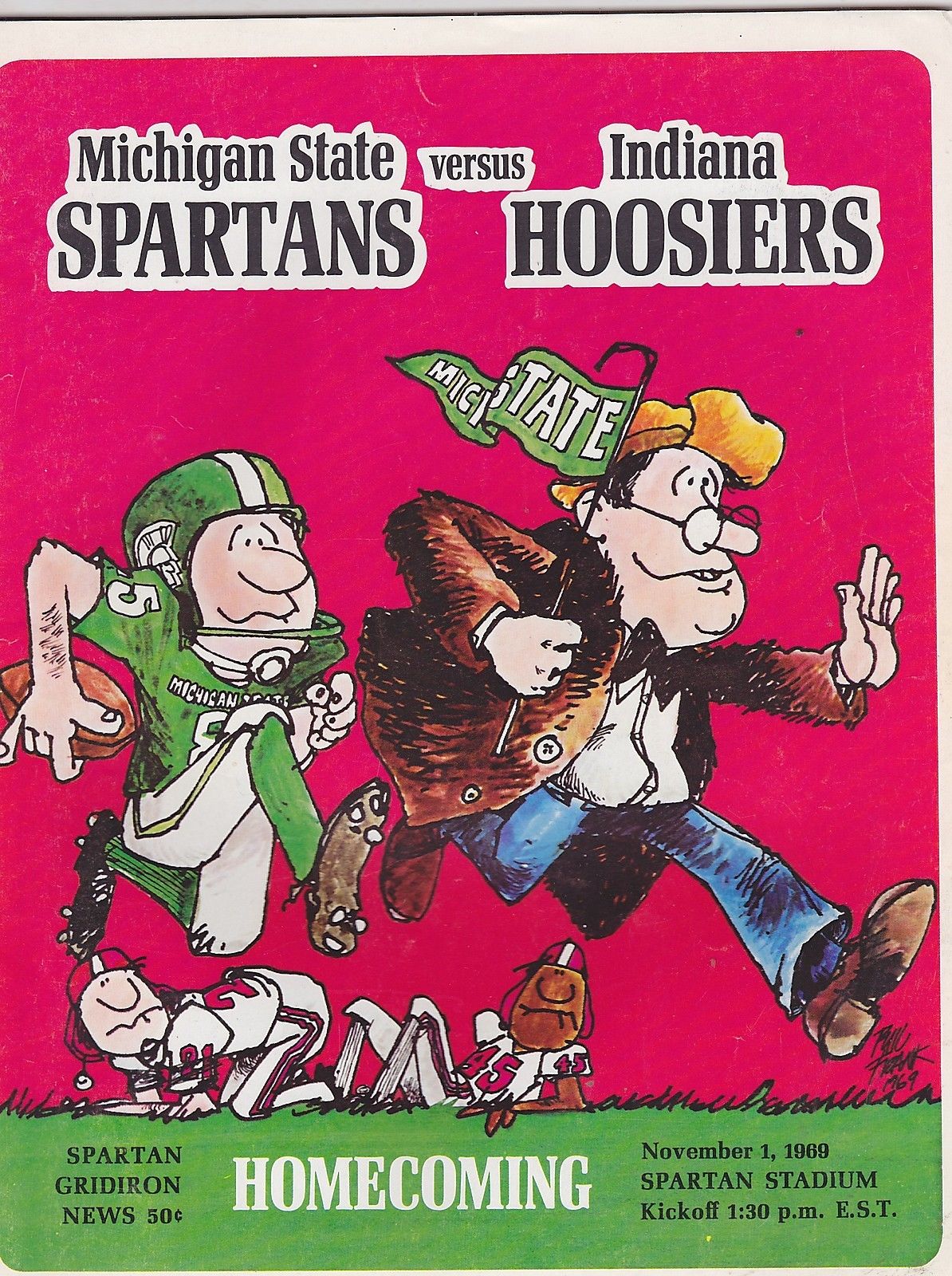 College Football Program: Michigan State Spartans vs. Indiana Hoosiers (November 1, 1969)