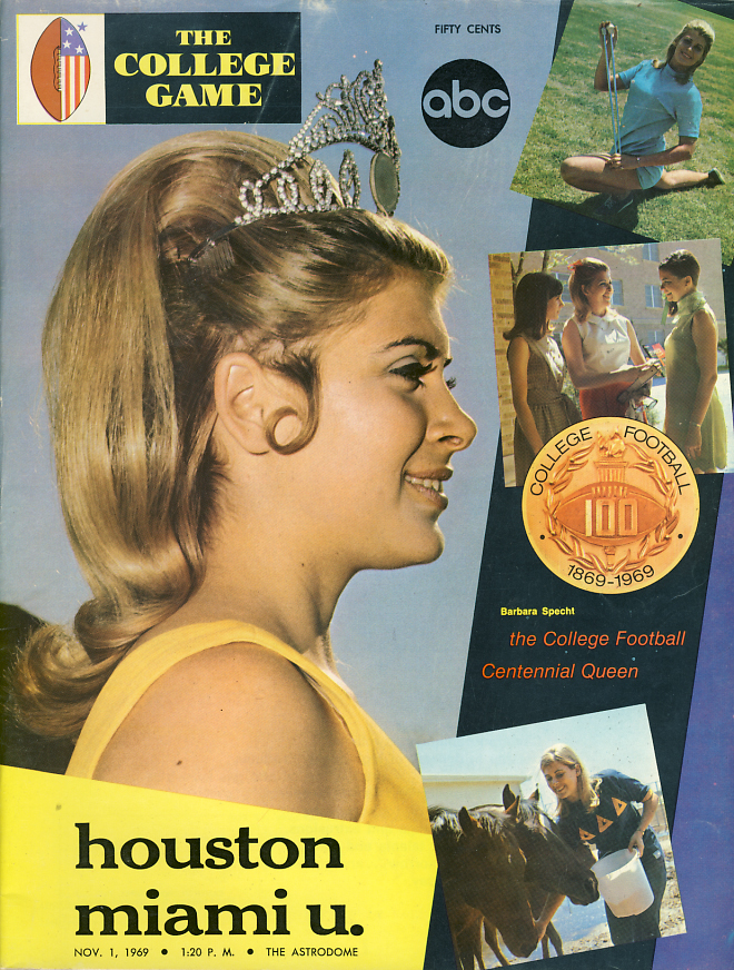 College Football Program: Houston Cougars vs. Miami Hurricanes (November 1, 1969)