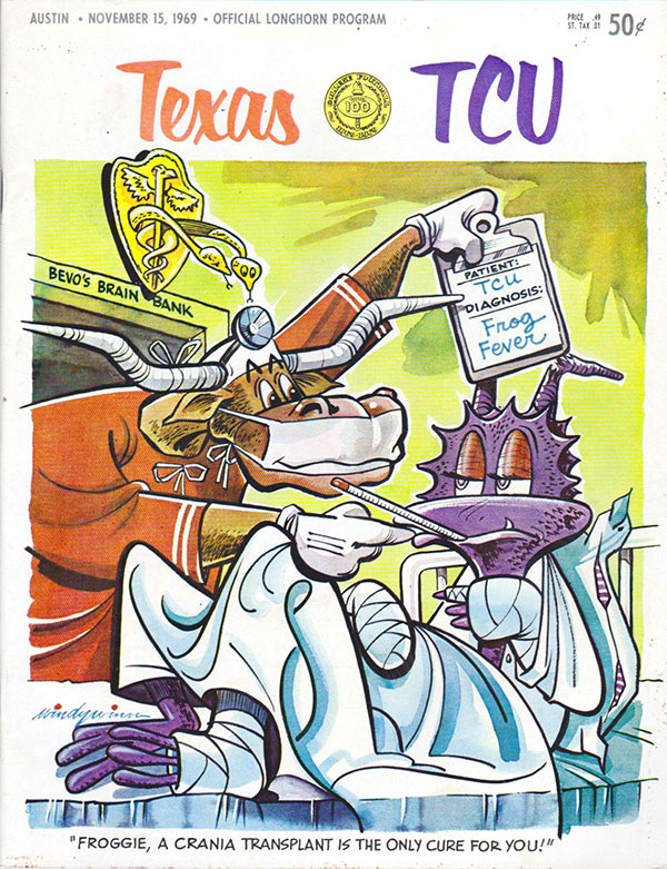 College Football Program: Texas Longhorns vs. TCU Horned Frogs (November 15, 1969)