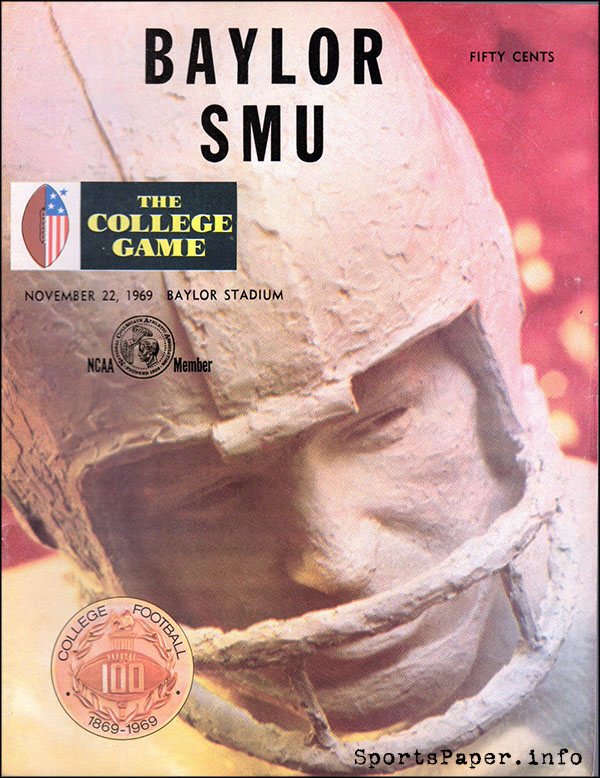 College Football Program: Baylor Bears vs. SMU Mustangs (November 22, 1969)