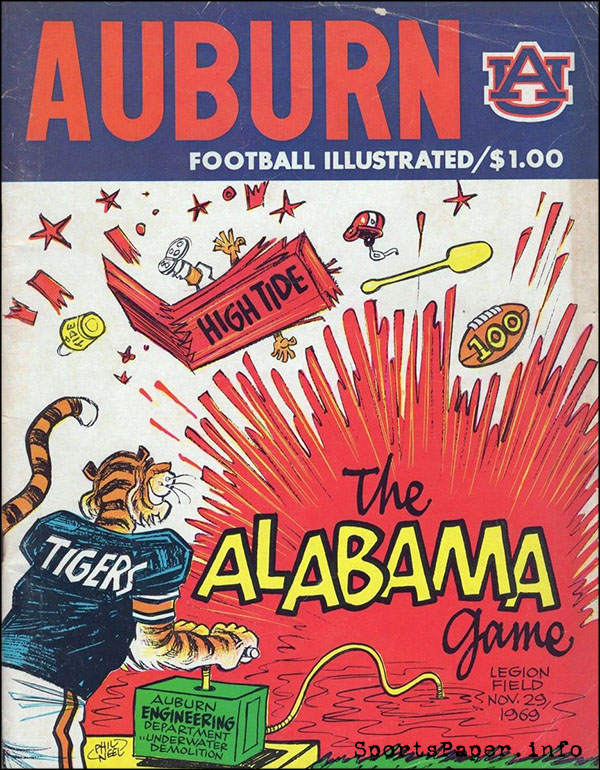 College Football Program: Alabama Crimson Tide vs. Auburn Tigers (November 29, 1969)