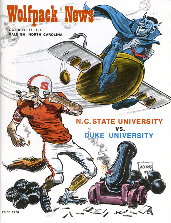 College Football Program: NC State Wolfpack vs. Duke Blue Devils (October 17, 1970)
