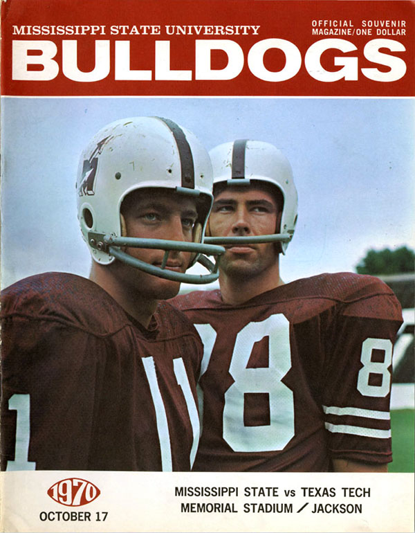 College Football Program: Mississippi State Bulldogs vs. Texas Tech Red Raiders (October 17, 1970)