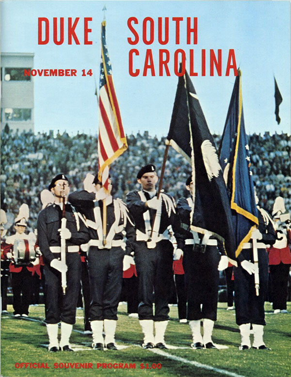 College Football Program: South Carolina Gamecocks vs. Duke Blue Devils (November 14, 1970)