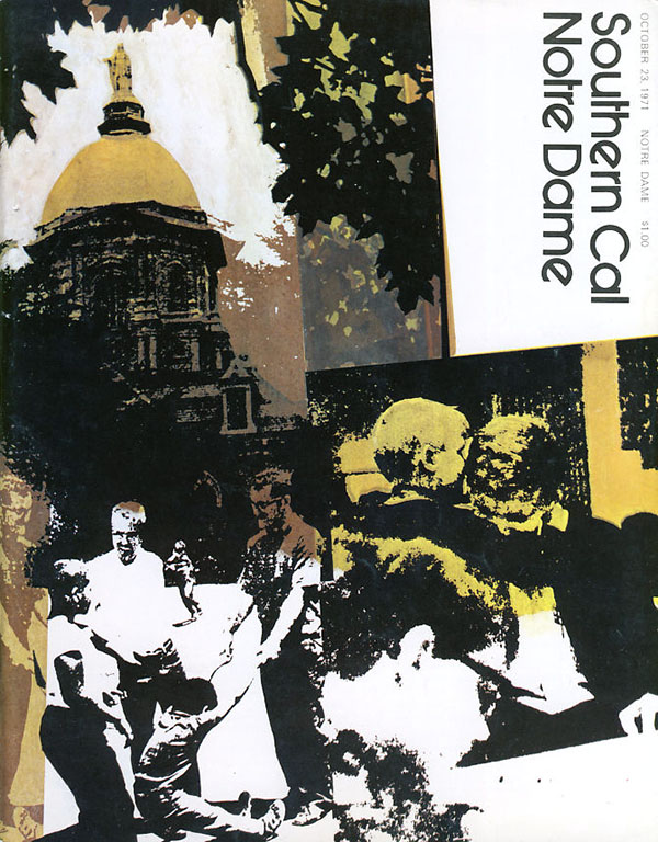 College Football Program: Notre Dame Fighting Irish vs. USC Trojans (October 23, 1971)