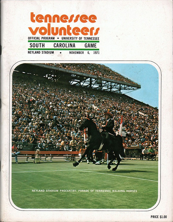 College Football Program Tennessee Volunteers vs. South Carolina