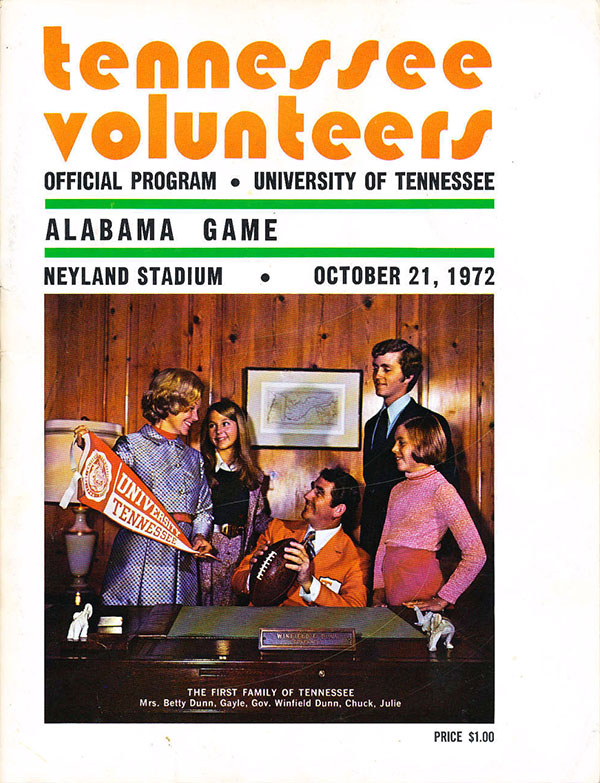 College Football Program Tennessee Volunteers vs. Alabama Crimson Tide